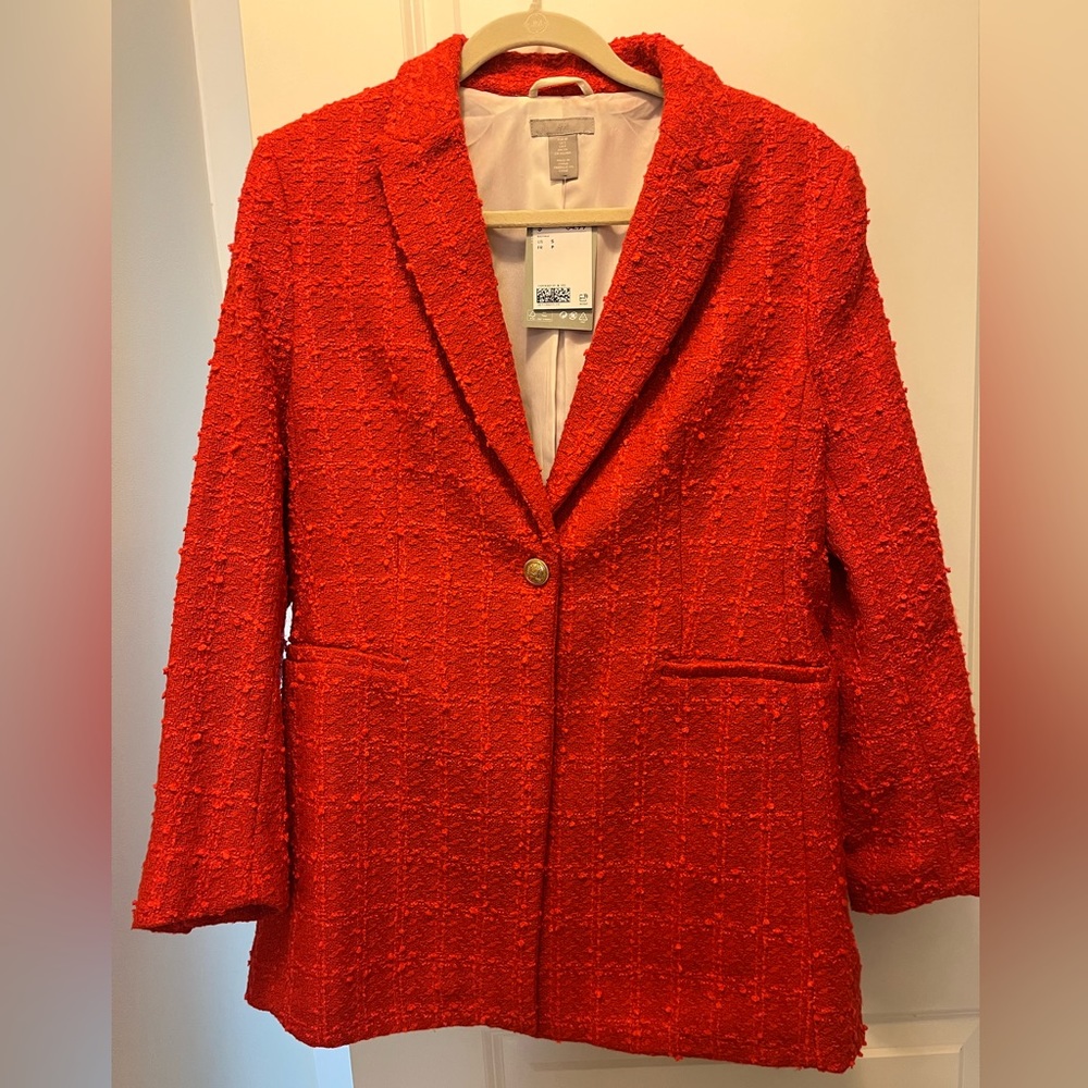 Oversized knit blazer